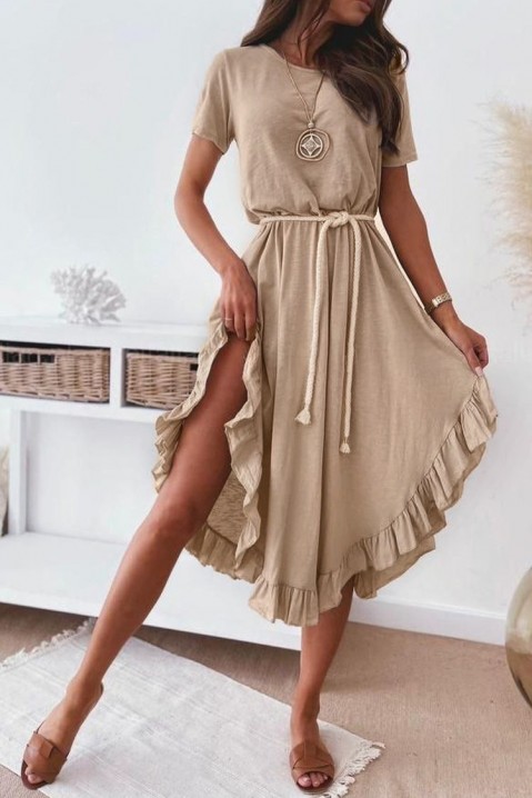 Φόρεμα VENDESA BEIGE, Χρώμα: μπεζ, IVET.EU - Εκπτώσεις έως -80%