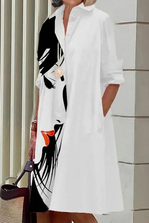 Šaty SENULDA, Barva: bílá, IVET.EU - Stylové oblečení