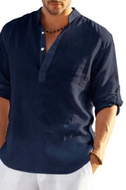 Ανδρικό πουκάμισο RENFILDO NAVY, Χρώμα: σκούρο μπλε, IVET.EU - Εκπτώσεις έως -80%