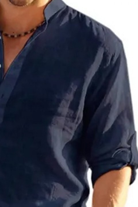 Ανδρικό πουκάμισο RENFILDO NAVY, Χρώμα: σκούρο μπλε, IVET.EU - Εκπτώσεις έως -80%