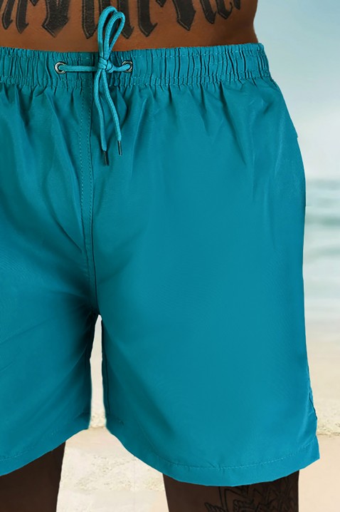 Pánské plavecké šortky KENVELO TURQUA, Barva: tyrkysová, IVET.EU - Stylové oblečení