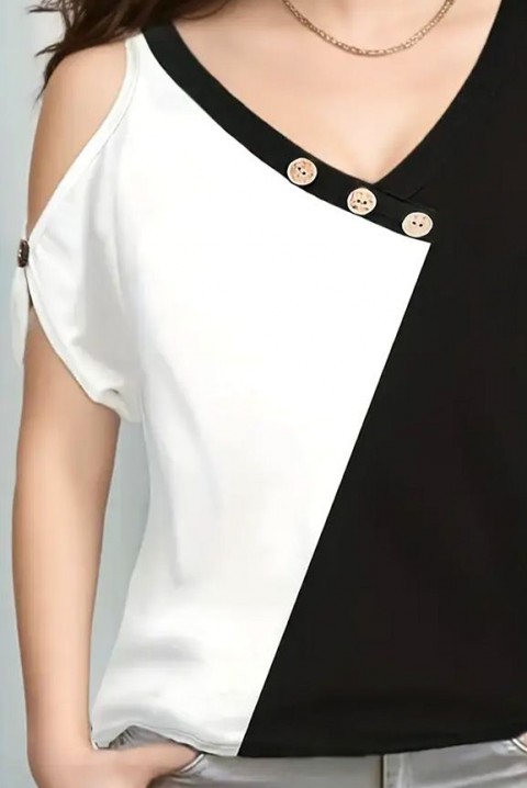 Γυναικεία μπλούζα LEFENVA, Χρώμα: μαύρο και άσπρο, IVET.EU - Εκπτώσεις έως -80%