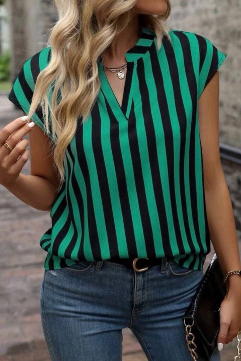 Γυναικείο μπλουζάκι KRESILDA GREEN, Χρώμα: πράσινο με μαύρο, IVET.EU - Εκπτώσεις έως -80%