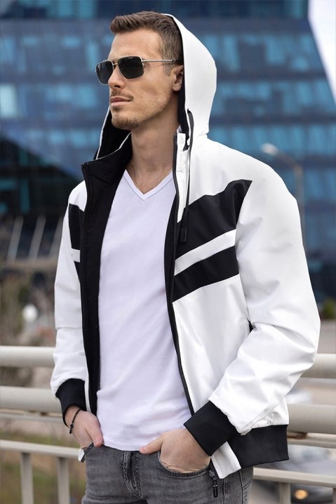 Pánská bunda DELSENO, Farba: bielo čierna, IVET.EU - Štýlové oblečenie