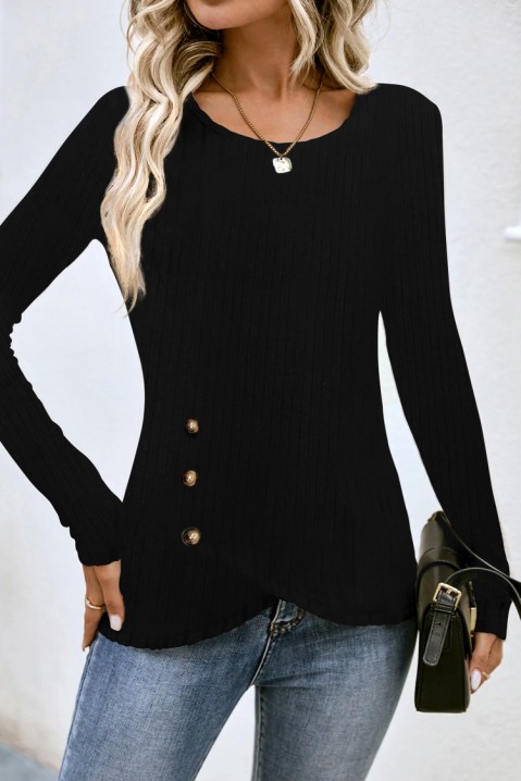 Γυναικεία μπλούζα PIROLZA BLACK, Χρώμα: μαύρο, IVET.EU - Εκπτώσεις έως -80%