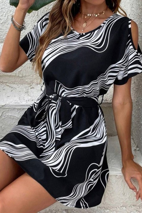 Φόρεμα STEFOILDA, Χρώμα: μαύρο και άσπρο, IVET.EU - Εκπτώσεις έως -80%
