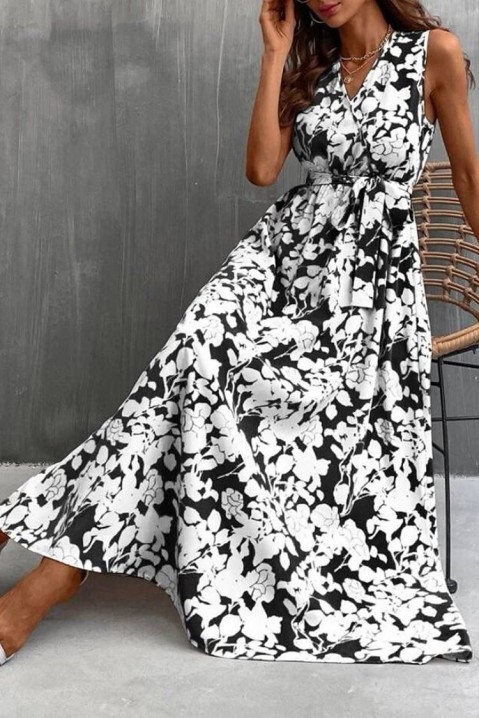 Φόρεμα KASANERA WHITE, Χρώμα: μαύρο και άσπρο, IVET.EU - Εκπτώσεις έως -80%