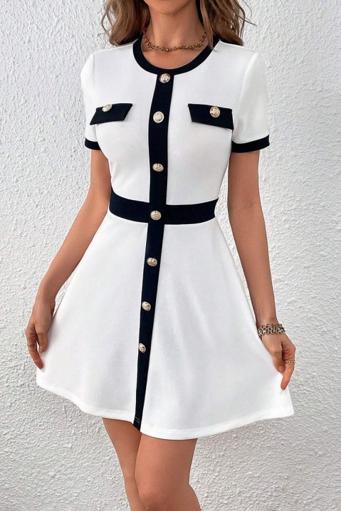 Šaty LERTADA WHITE, Farba: biela, IVET.EU - Štýlové oblečenie