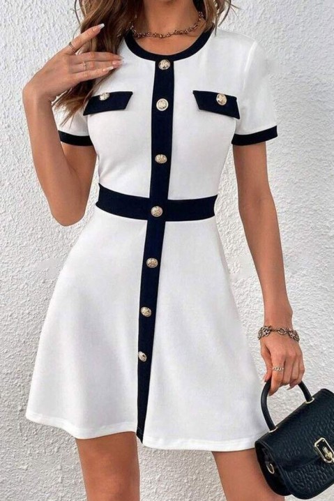Šaty LERTADA WHITE, Farba: biela, IVET.EU - Štýlové oblečenie