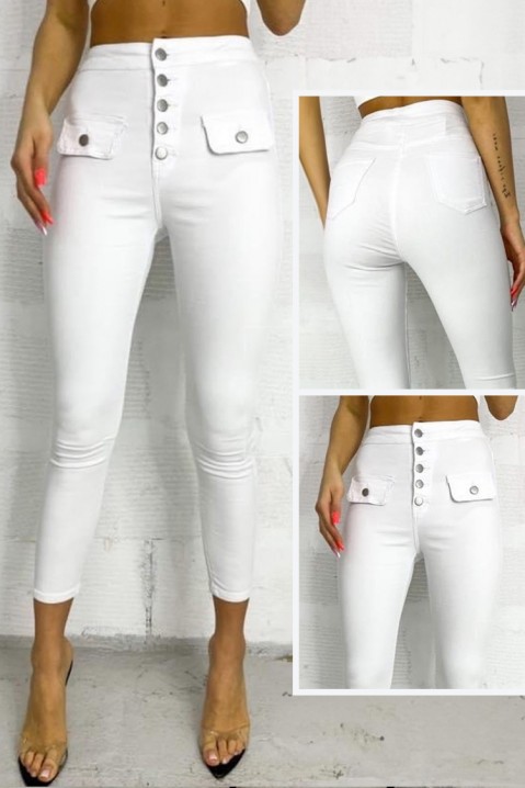 Dámske džínsy ASEONA, Farba: biela, IVET.EU - Štýlové oblečenie
