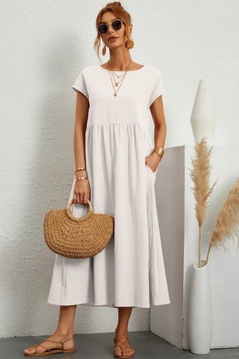 Šaty BOTEGRA WHITE, Farba: biela, IVET.EU - Štýlové oblečenie