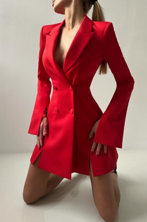 Blejzrové šaty MELFORDA RED, Barva: červená, IVET.EU - Stylové oblečení