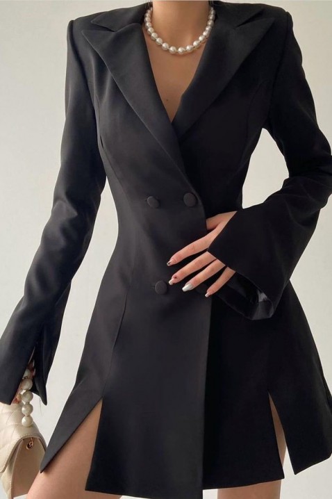 Φόρεμα-μπλέιζερ MELFORDA BLACK, Χρώμα: μαύρο, IVET.EU - Εκπτώσεις έως -80%