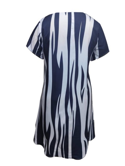 Φόρεμα DORMEFINA, Χρώμα: μπλε και άσπρο, IVET.EU - Εκπτώσεις έως -80%