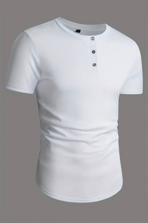Ανδρικό μπλουζάκι BRUNETO WHITE, Χρώμα: άσπρο, IVET.EU - Εκπτώσεις έως -80%