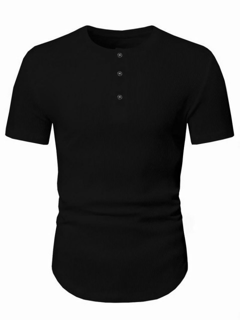 Pánske tričko BRUNETO BLACK, Farba: čierna, IVET.EU - Štýlové oblečenie