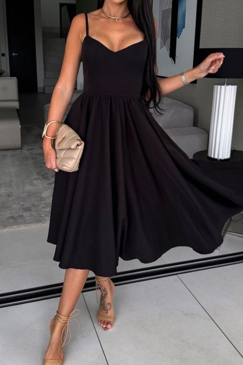Φόρεμα MORINTA BLACK, Χρώμα: μαύρο, IVET.EU - Εκπτώσεις έως -80%