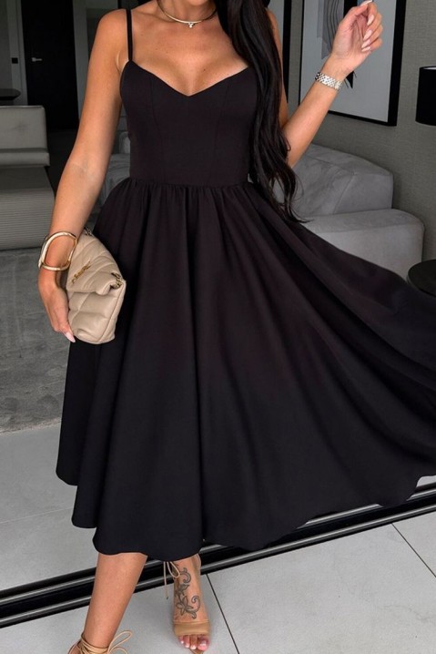 Φόρεμα MORINTA BLACK, Χρώμα: μαύρο, IVET.EU - Εκπτώσεις έως -80%