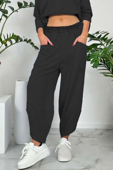 Dámské kalhoty ZOLTERA BLACK, Barva: černá, IVET.EU - Stylové oblečení