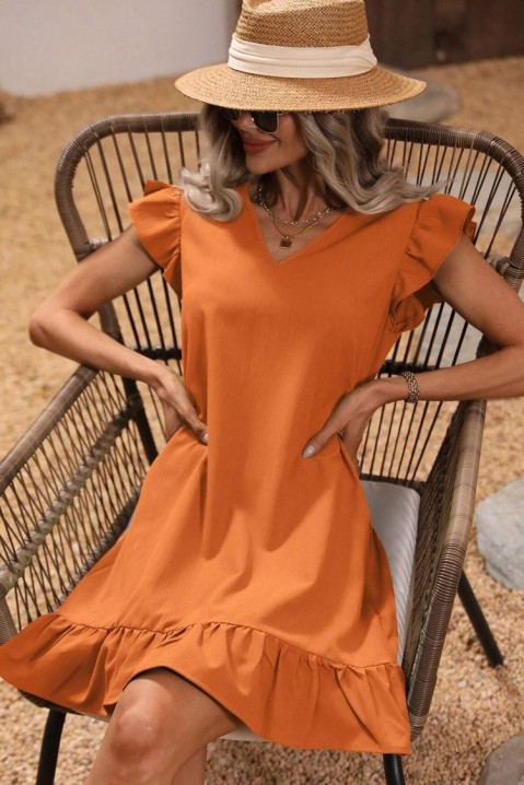 Šaty LOTIANA ORANGE, Farba: oranžová, IVET.EU - Štýlové oblečenie