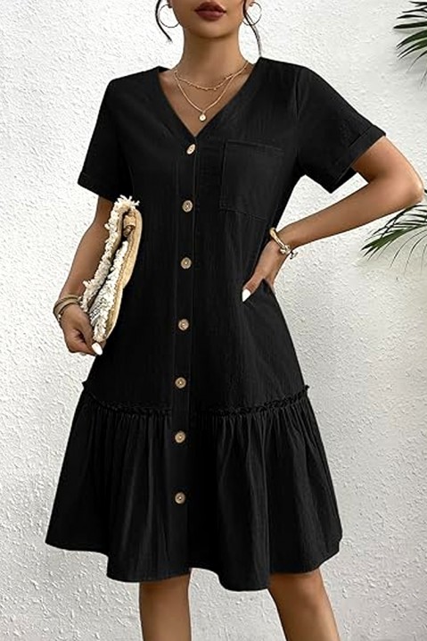 Φόρεμα GARMOLDA BLACK, Χρώμα: μαύρο, IVET.EU - Εκπτώσεις έως -80%