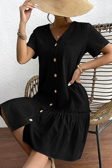 Φόρεμα GARMOLDA BLACK, Χρώμα: μαύρο, IVET.EU - Εκπτώσεις έως -80%