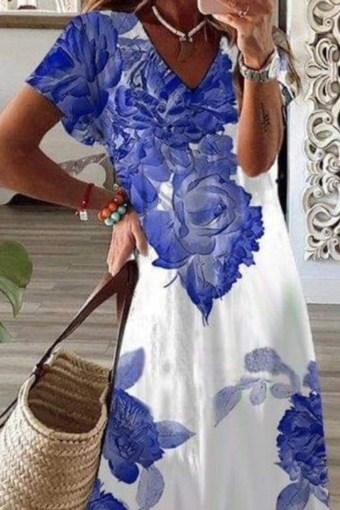 Φόρεμα ERVILMA, Χρώμα: σκούρο μπλε και άσπρο, IVET.EU - Εκπτώσεις έως -80%