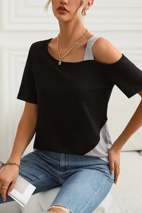 Γυναικεία μπλούζα RINOLDEA GREY, Χρώμα: μαύρο, IVET.EU - Εκπτώσεις έως -80%