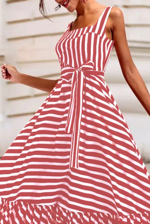 Φόρεμα BEDOLSA, Χρώμα: άσπρο και κόκκινο, IVET.EU - Εκπτώσεις έως -80%