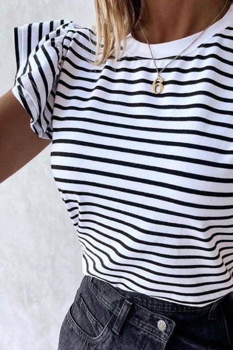 Γυναικείο μπλουζάκι SERMOENA, Χρώμα: μαύρο και άσπρο, IVET.EU - Εκπτώσεις έως -80%