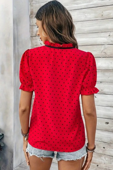 Γυναικείο μπλουζάκι FEDEROLZA, Χρώμα: κόκκινο, IVET.EU - Εκπτώσεις έως -80%