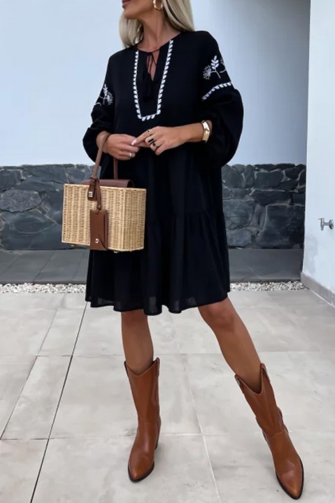 Šaty ZIODEFA BLACK, Barva: černá, IVET.EU - Stylové oblečení