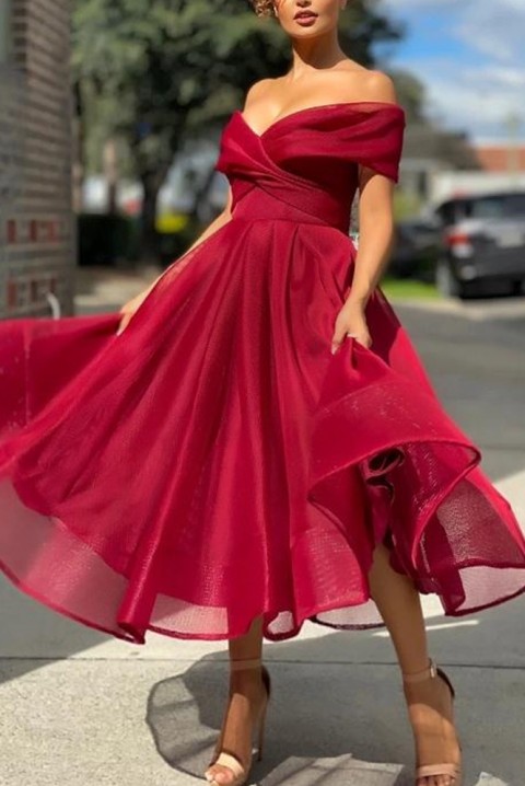 Šaty PIOLFENA RED, Barva: červená, IVET.EU - Stylové oblečení