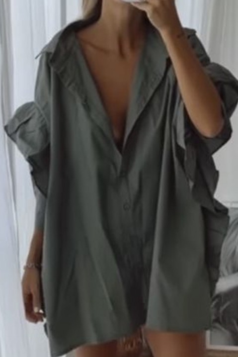 Γυναικείο πουκάμισο DROBELDA, Χρώμα: γκρι, IVET.EU - Εκπτώσεις έως -80%