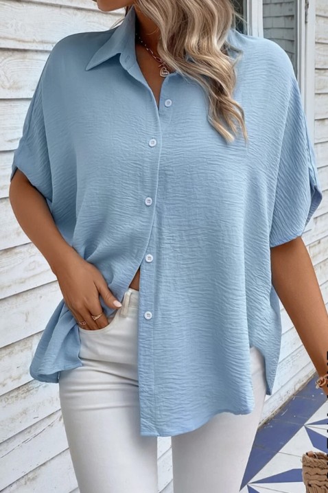 Γυναικείο πουκάμισο DOLTERA SKY, Χρώμα: Γαλάζιο, IVET.EU - Εκπτώσεις έως -80%
