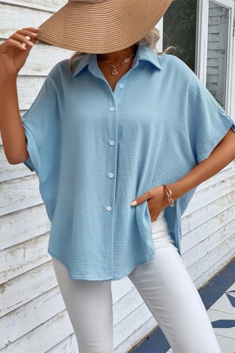Γυναικείο πουκάμισο DOLTERA SKY, Χρώμα: Γαλάζιο, IVET.EU - Εκπτώσεις έως -80%