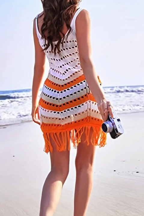 Plážové šaty FLORZA ORANGE, Barva: oranžová, IVET.EU - Stylové oblečení