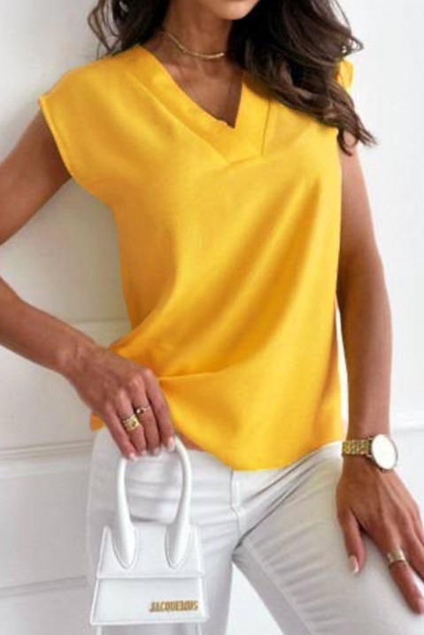 Γυναικεία μπλούζα DRILONDA YELLOW, Χρώμα: κίτρινο, IVET.EU - Εκπτώσεις έως -80%