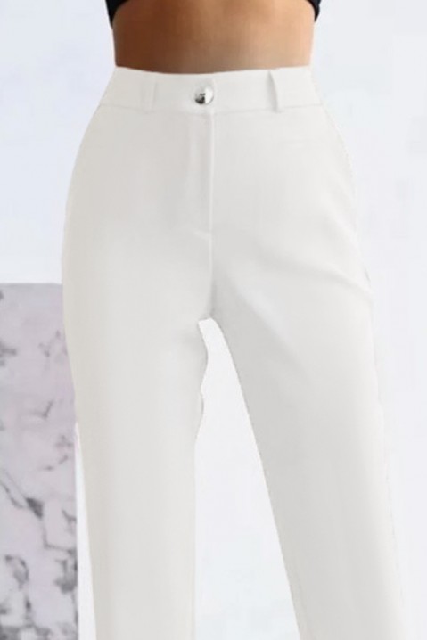 Dámské kalhoty RENTIDA WHITE, Barva: bílá, IVET.EU - Stylové oblečení