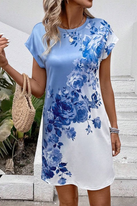 Φόρεμα PIOLMEFA, Χρώμα: μπλε και άσπρο, IVET.EU - Εκπτώσεις έως -80%