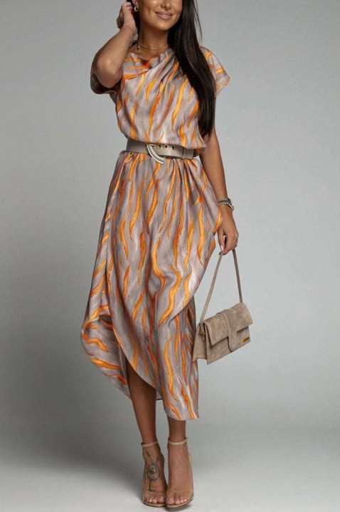 Φόρεμα MILENTIFA ORANGE, Χρώμα: πορτοκαλί, IVET.EU - Εκπτώσεις έως -80%