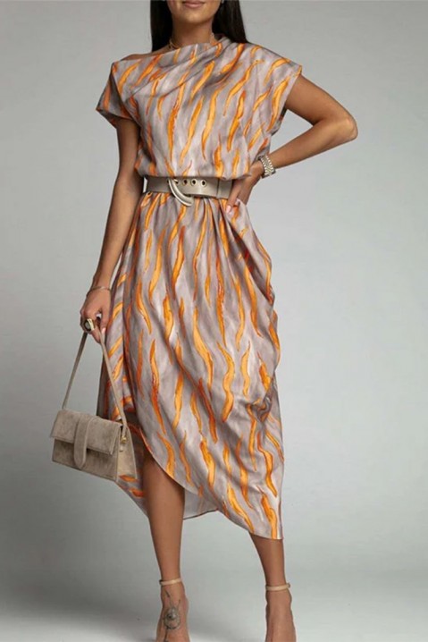 Φόρεμα MILENTIFA ORANGE, Χρώμα: πορτοκαλί, IVET.EU - Εκπτώσεις έως -80%