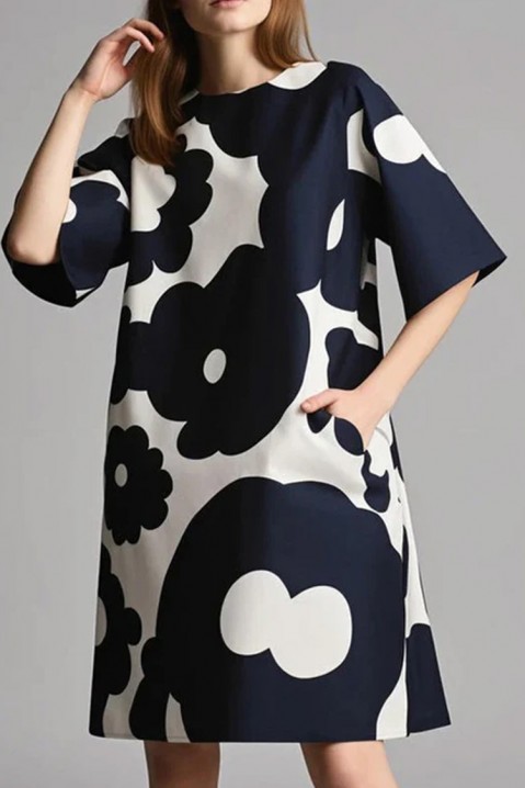 Φόρεμα DERMOLFA, Χρώμα: μαύρο και άσπρο, IVET.EU - Εκπτώσεις έως -80%