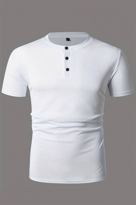 Pánske tričko BRUNETO WHITE, Farba: biela, IVET.EU - Štýlové oblečenie