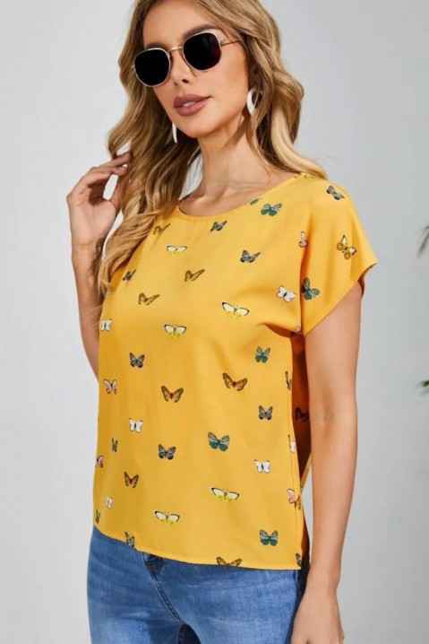 Κοντομάνικο μπλουζάκι FOLGERDA YELLOW, Χρώμα: κίτρινο, IVET.EU - Εκπτώσεις έως -80%