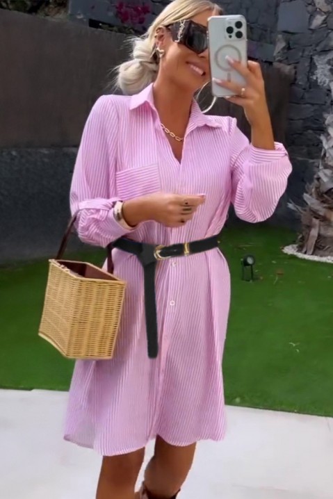 Φόρεμα POFILMA PINK, Χρώμα: άσπρο και ροζ, IVET.EU - Εκπτώσεις έως -80%
