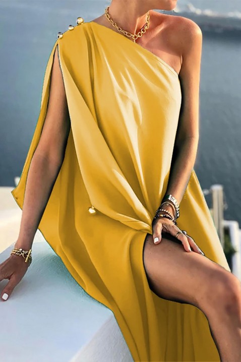 Φόρεμα DRELFIDA YELLOW, Χρώμα: κίτρινο, IVET.EU - Εκπτώσεις έως -80%