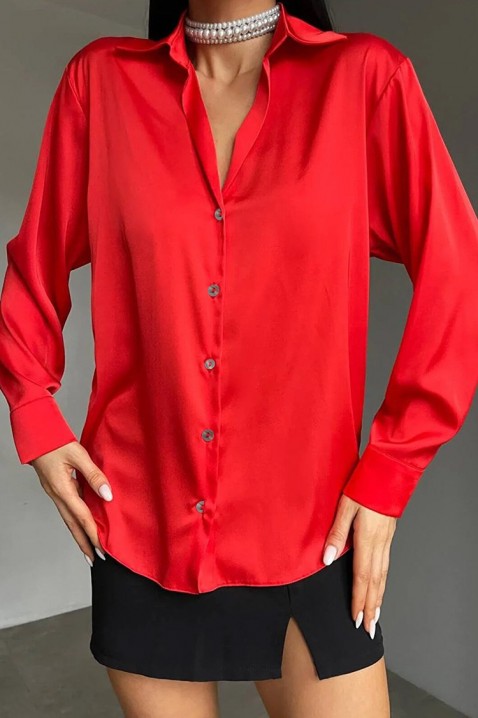 Dámská košile SERTILFA RED, Barva: červená, IVET.EU - Stylové oblečení