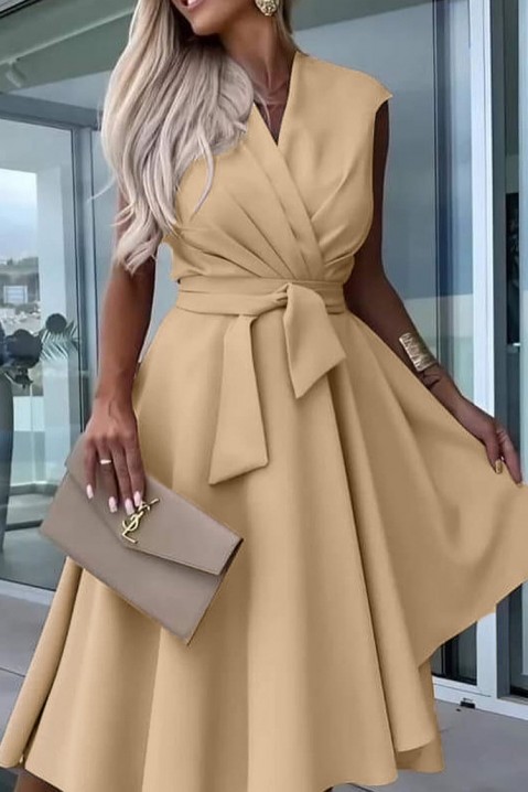 Šaty MORTELDA BEIGE, Barva: béžová, IVET.EU - Stylové oblečení