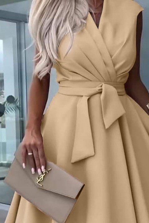 Šaty MORTELDA BEIGE, Barva: béžová, IVET.EU - Stylové oblečení